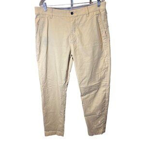 Nike Dri Fit Khaki Mens Pleated Long Pants Sz 36